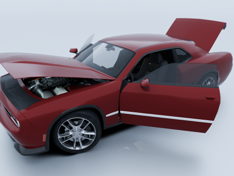 Muscle Car 1 3D Model
