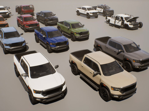 Pickup Truck 1 - Game Ready Vehicle 3D-Modell