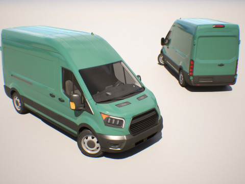 Cargo Van - Game Ready Vehicle Modelo 3D