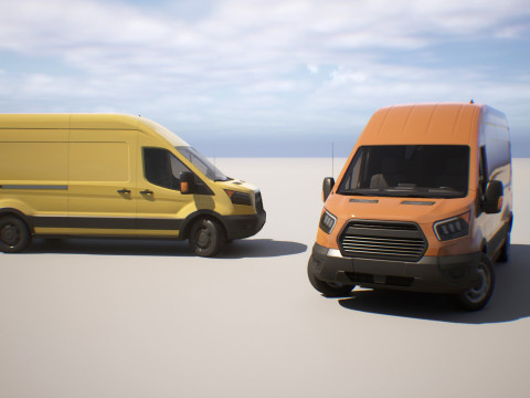 Cargo Van - Game Ready Vehicle 3D Model