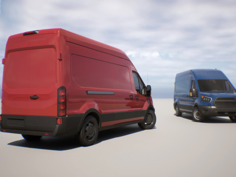 Cargo Van - Game Ready Vehicle 3D Model