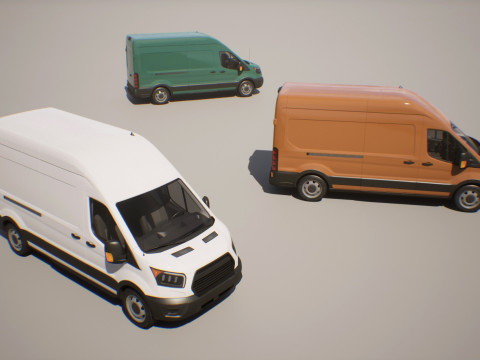 Cargo Van - Game Ready Vehicle 3D Model