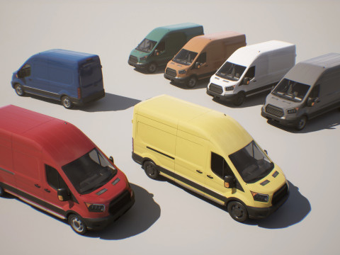 Cargo Van - Game Ready Vehicle 3D Model