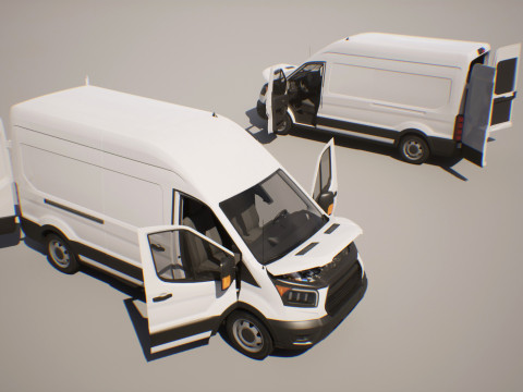 Cargo Van - Game Ready Vehicle 3D Model