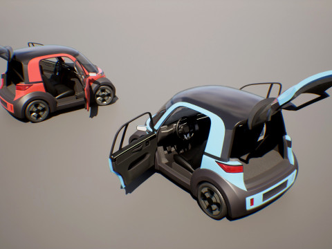 Microcar - Game Ready Vehicle 3D Model
