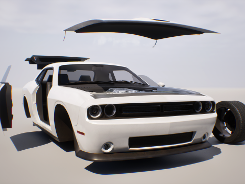Muscle Car 2 - Game Ready Vehicle 3D Model