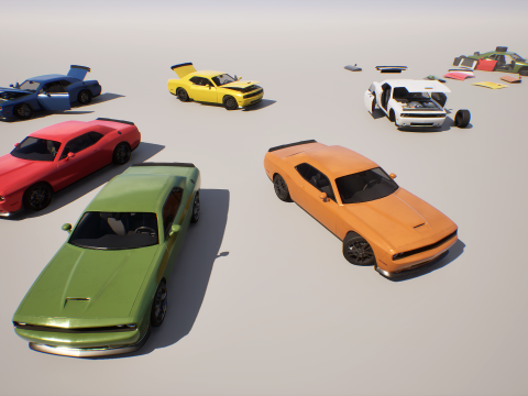 Muscle Car 2 - Game Ready Vehicle 3D Model
