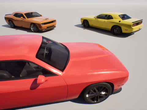 Muscle Car 2 - Game Ready Vehicle 3D Model