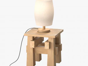 taburete con l&aacute;mpara Modelo 3D