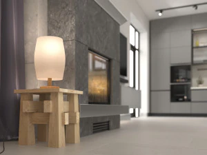 taburete con l&aacute;mpara Modelo 3D