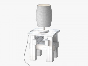 tabouret with lamp 3D Model