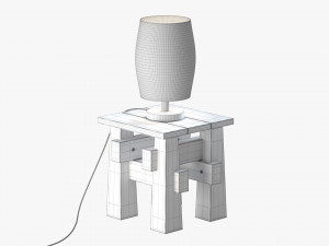 tabouret with lamp 3D Model