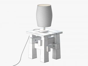 taburete con l&aacute;mpara Modelo 3D