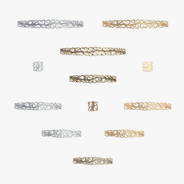 furniture handles set Modelo 3D .c4d .max .obj .3ds .fbx .stl .blend 