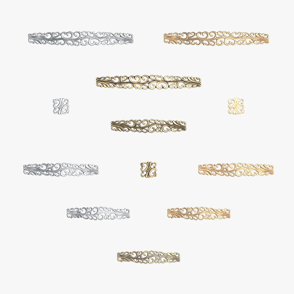 furniture handles set 3D Model .c4d .max .obj .3ds .fbx .stl .blend 