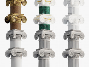 Round ionic column 3D 모델