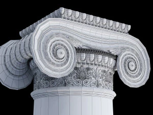 Round ionic column 3D Model