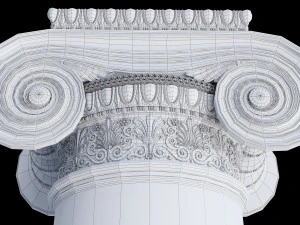 Round ionic column 3D Model