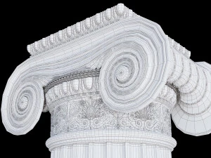 Round ionic column 3D Model