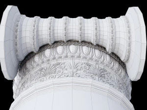 Round ionic column 3D Model