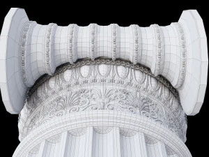 Round ionic column 3D Model