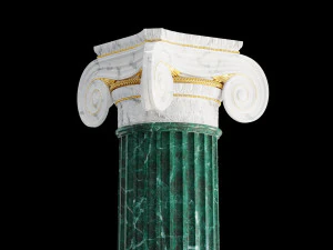 Round ionic column 3D Model