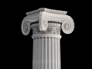 Round ionic column 3D Model