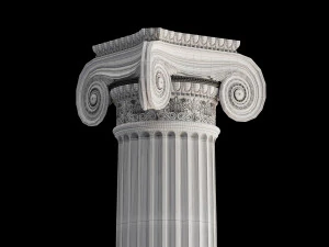 Round ionic column 3D Model