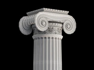 Round ionic column 3D Model