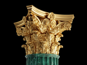 Round corinth column 3D Модель