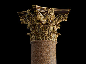 Round corinth column 3D Модель