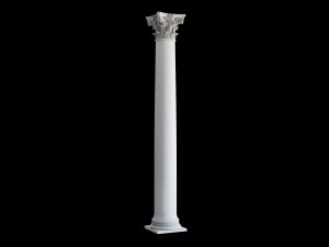 Round corinth column 3D Model
