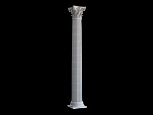 Round corinth column 3D Model
