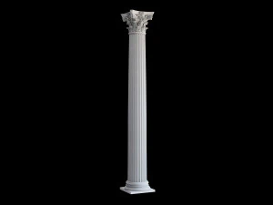 Round corinth column 3D Model