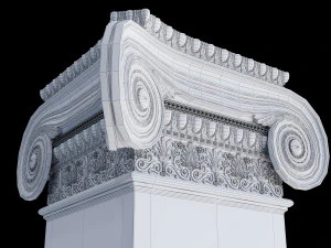 Columna i&oacute;nica rectangular Modelo 3D