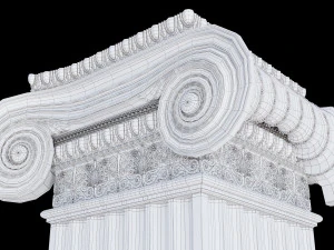 Columna i&oacute;nica rectangular Modelo 3D