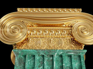 Columna i&oacute;nica rectangular Modelo 3D