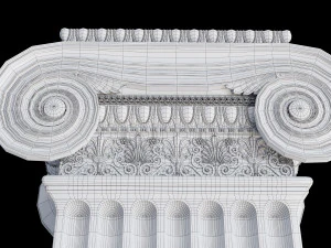 Columna i&oacute;nica rectangular Modelo 3D