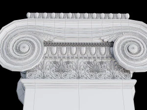 Columna i&oacute;nica rectangular Modelo 3D