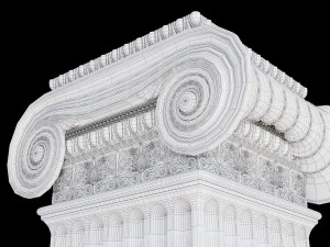 Columna i&oacute;nica rectangular Modelo 3D