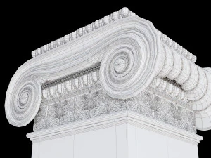 Columna i&oacute;nica rectangular Modelo 3D