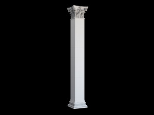 Rectangular corinth column Model 3D