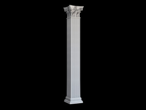 Rectangular corinth column Model 3D
