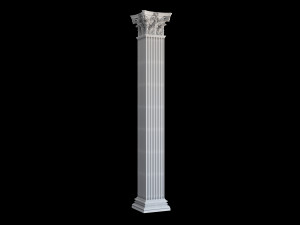 Rectangular corinth column Model 3D