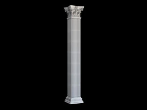 Rectangular corinth column 3D Model