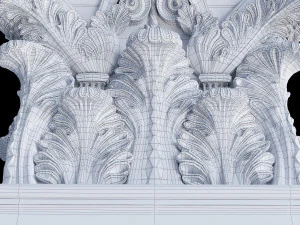 Rectangular corinth column 3D Model