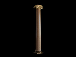 Round and rectangular ionic columns Modèle 3D