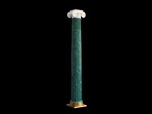 Round and rectangular ionic columns 3D Model