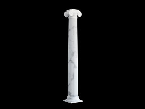 Round and rectangular ionic columns Modèle 3D