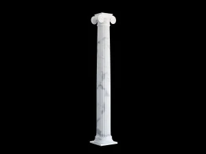 Round and rectangular ionic columns 3D Model